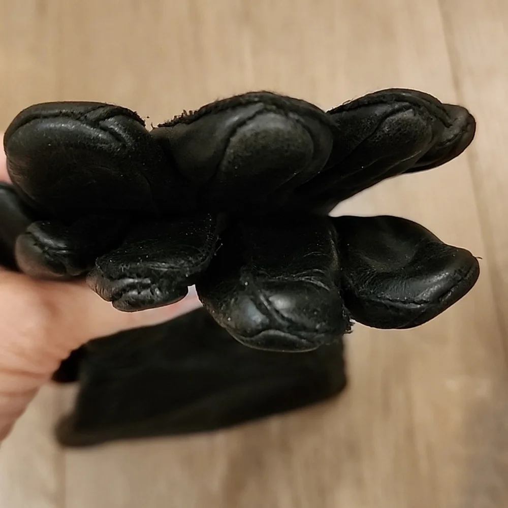 Harley-Davidson Gloves Black Leather Padded Motorcycle Riding Ladies Size Small
